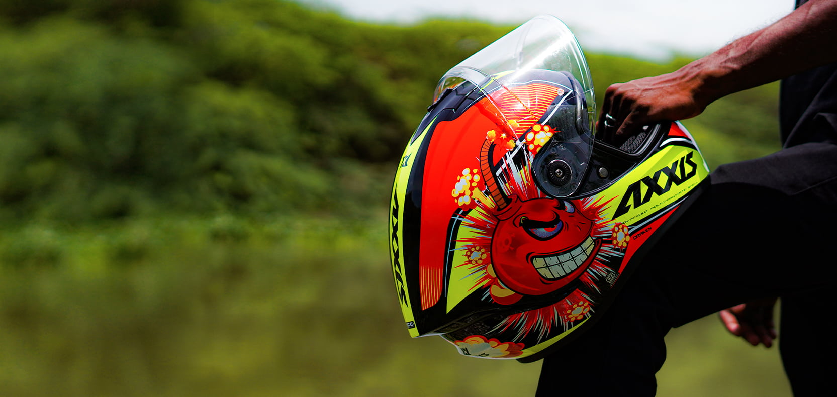 Axxis Draken Boms Motorcycle Helmet