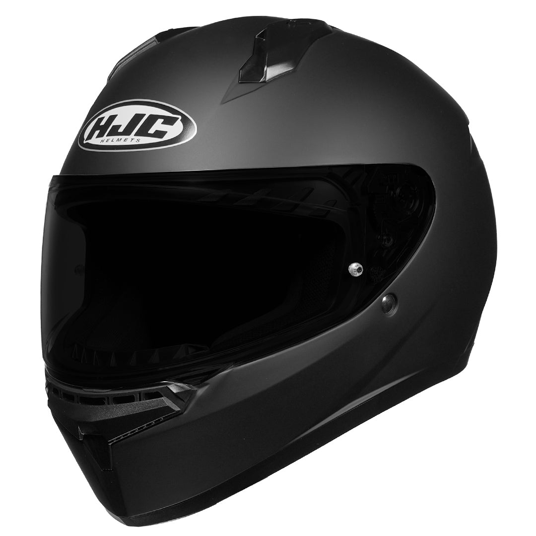 HJC C10ソリッド フルフェイス　XL SEMI FLAT BLACK HJC C10 Solid Black Helmet | Full-Face ECE 22.06 Certified Helmet