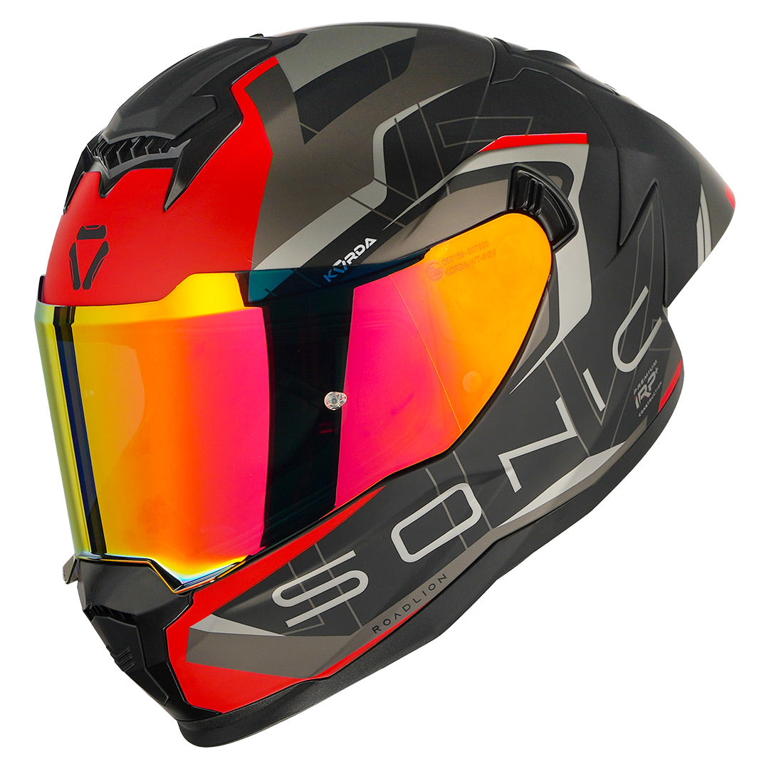 Korda Sonic GP Roadlion Helmet (Red)