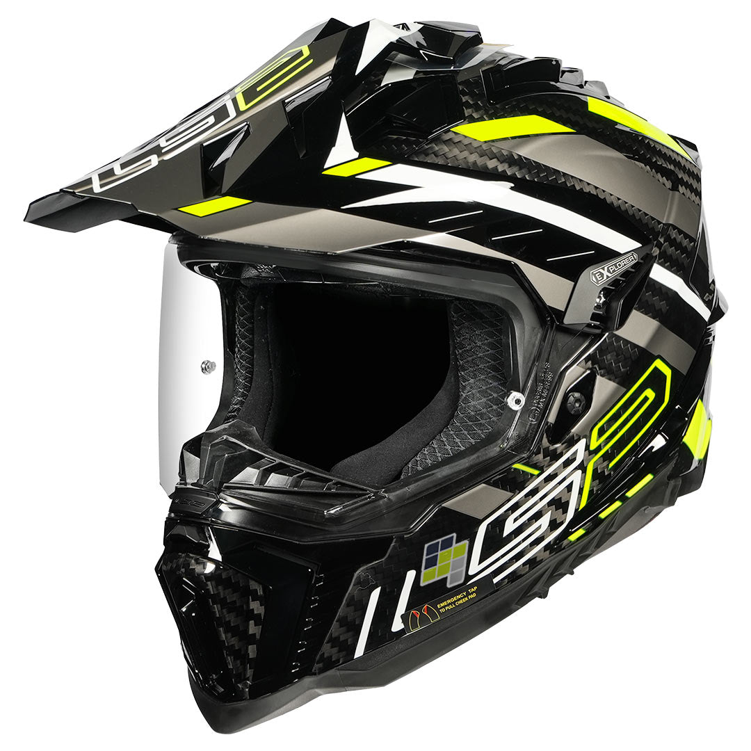 LS2 MX701 Explorer Edge Carbon Dual-Sport Helmet ECE