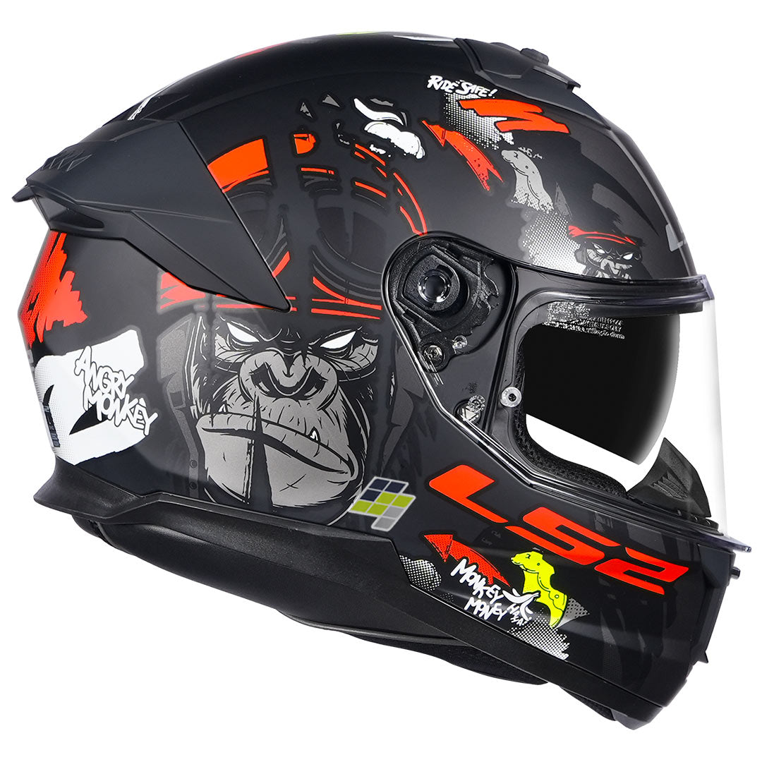 ls2 ff320 l full face helmet black l LS2 FF320 Stream 2 Angry Monkey Helmet