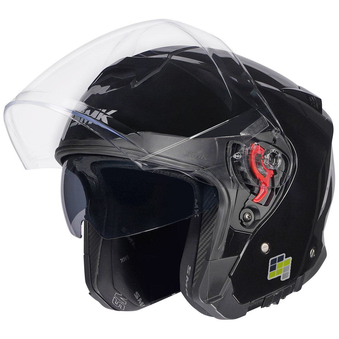 SMK GTJ Open-Face Solid Helmet Half-Face Helmet with Sun Visor