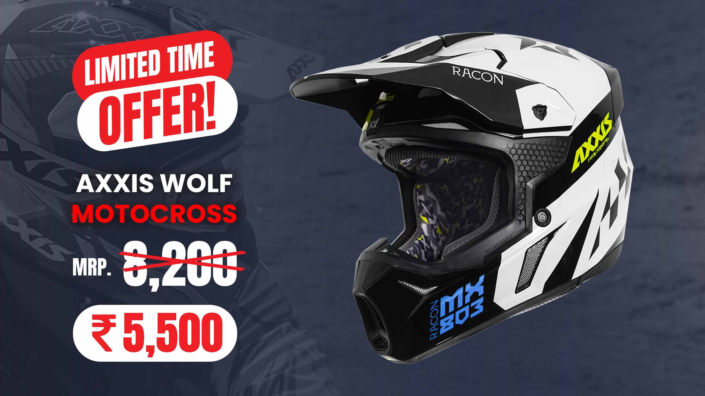 Axxis Wolf Motocross Helmet Offer