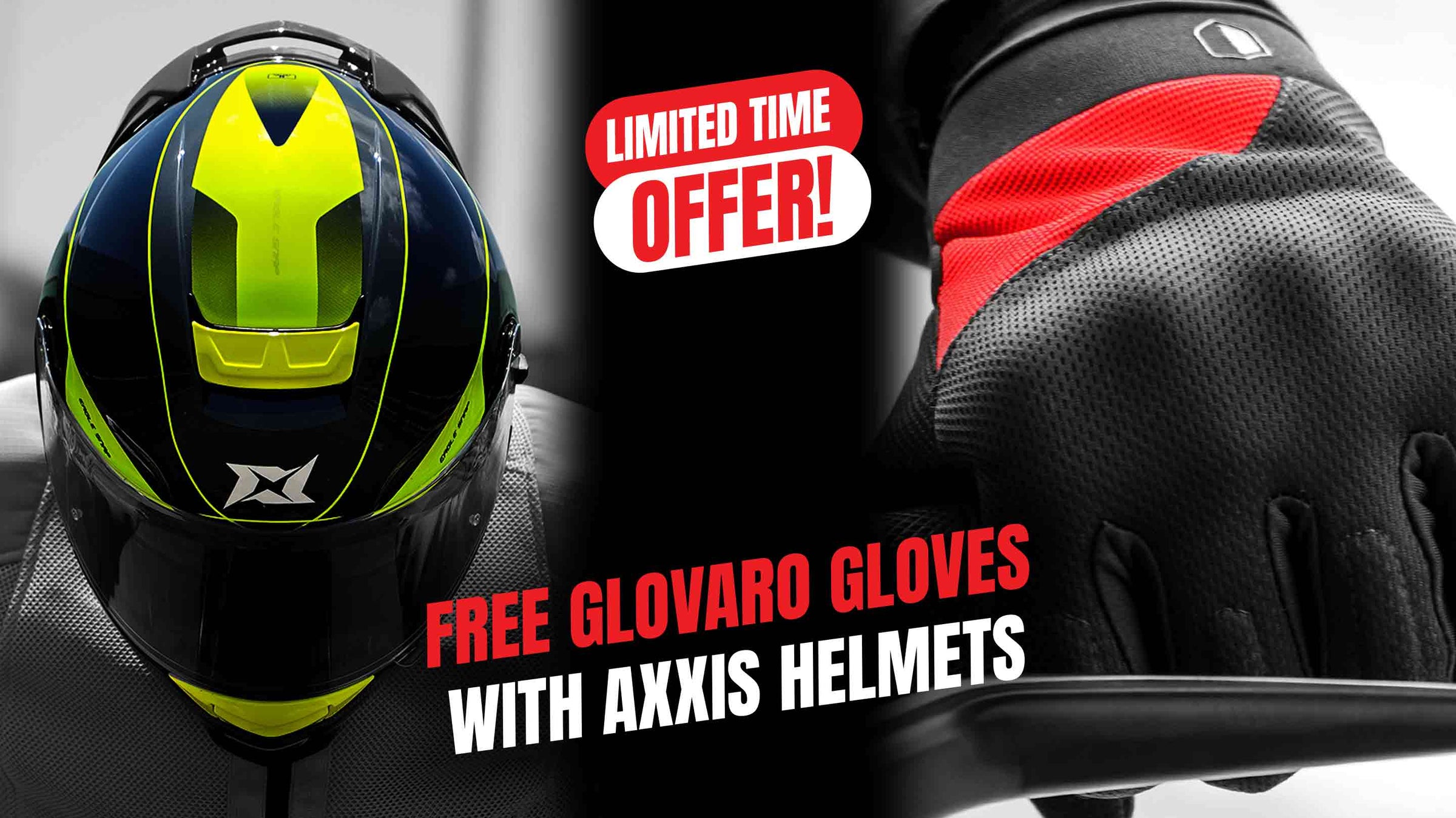 Axxis Eagle helmet and glovaro gloves bundle