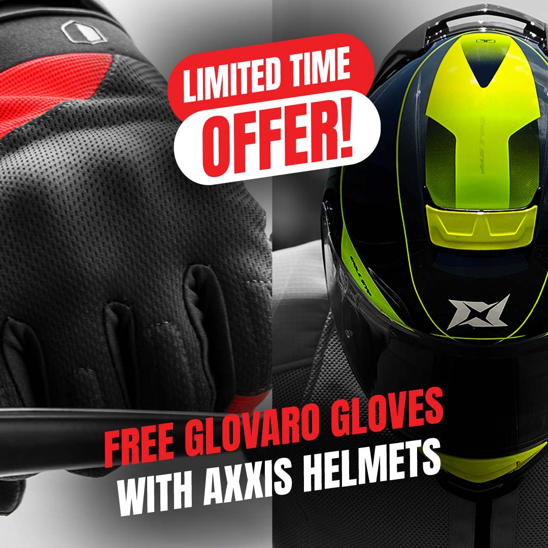 Axxis Eagle helmet and glovaro gloves bundle