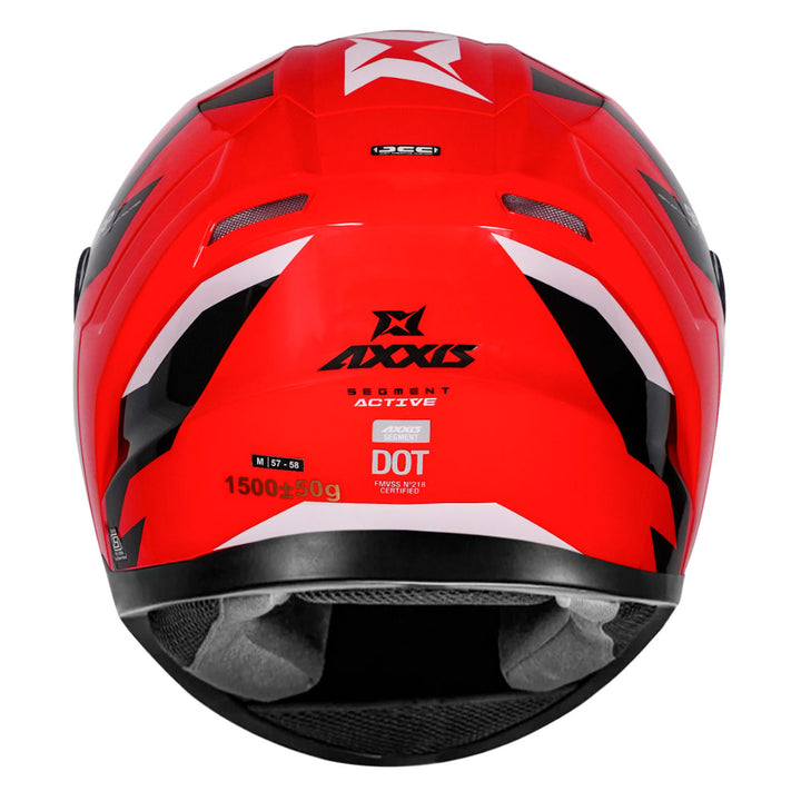 Axxis Segment Active Helmet red back