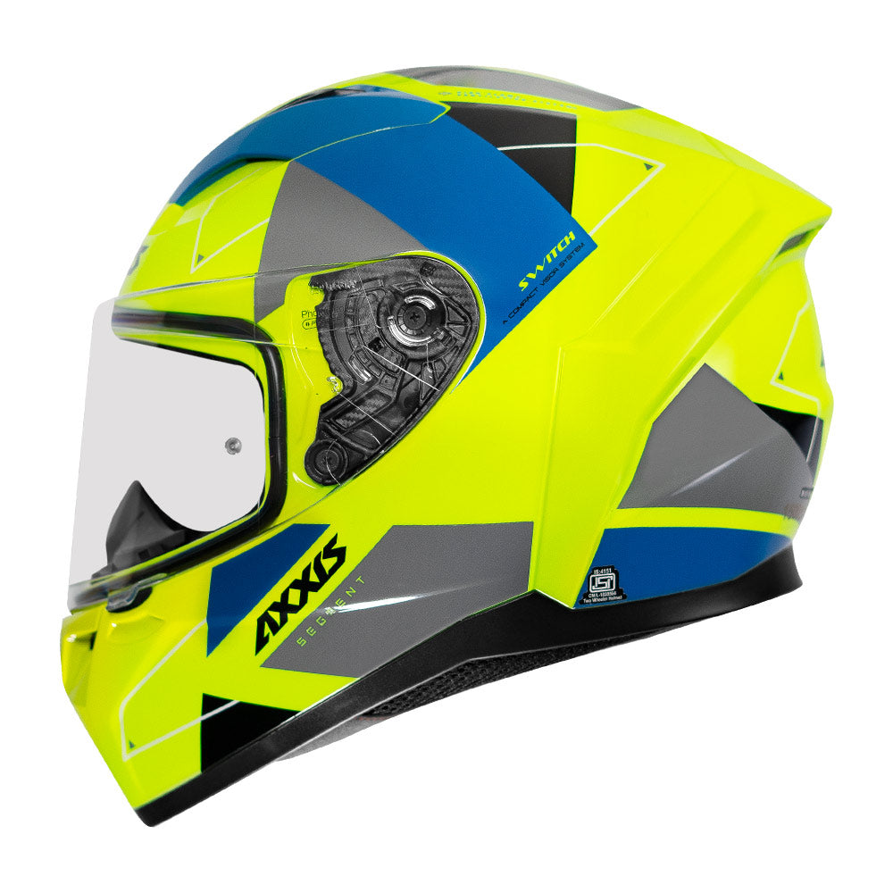 Axxis Segment Switch Helmet fluorescent yellow side