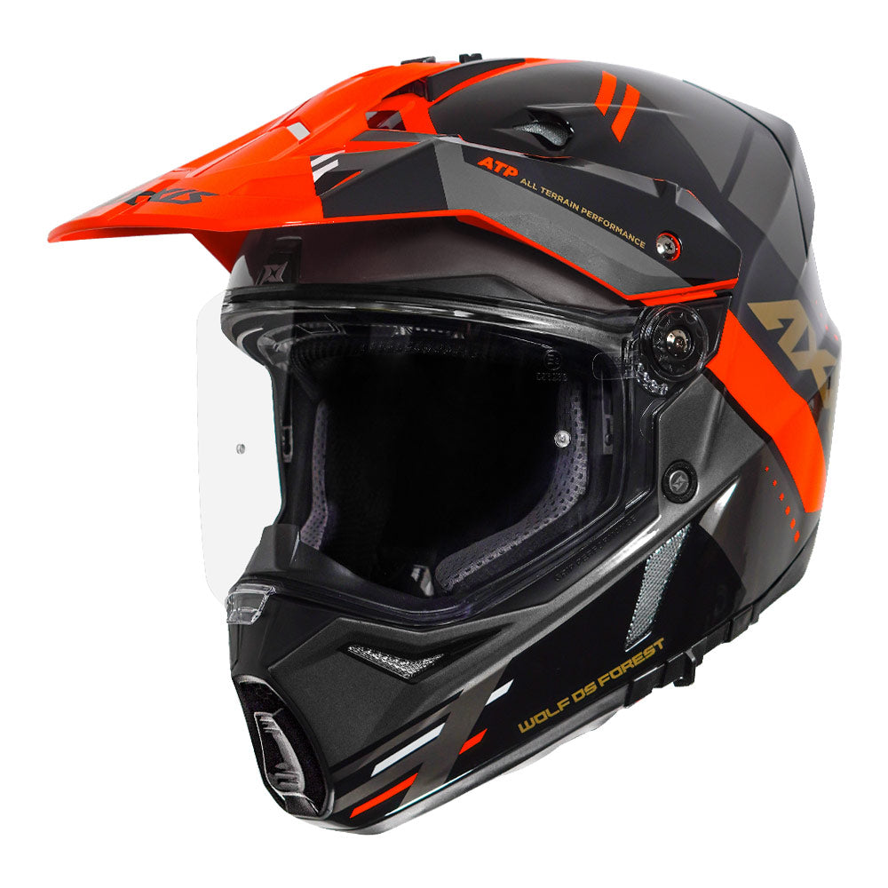Axxis Wolf DS Forest Dual sport Helmet red