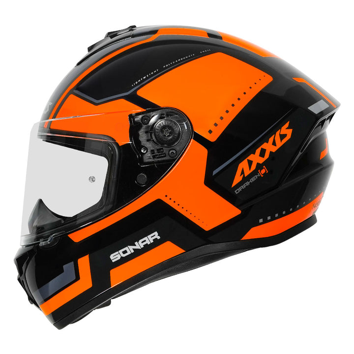 Axxis Draken S Sonar Helmet orange side
