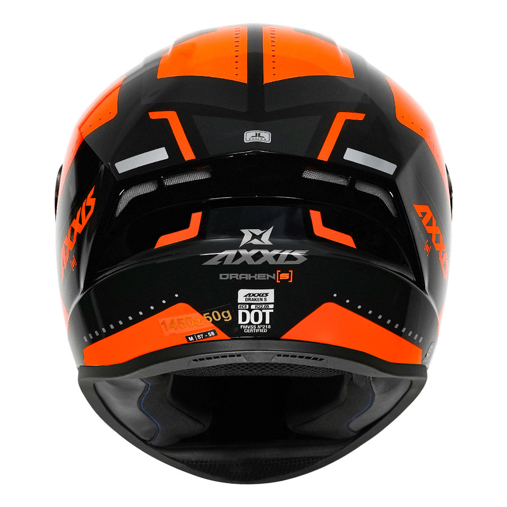 Axxis Draken S Sonar Helmet orange back