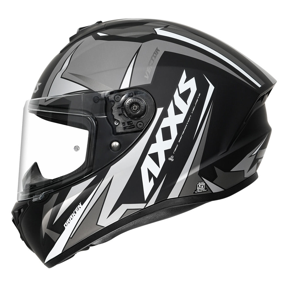 Axxis Draken S Vector Helmet matt grey side