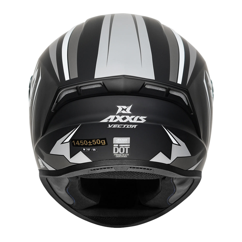 Axxis Draken S Vector Helmet matt grey back
