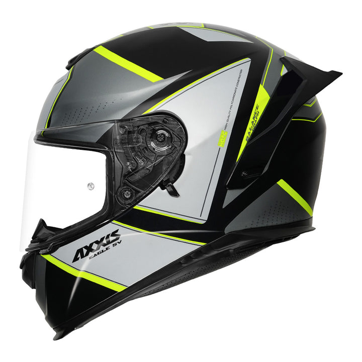 Axxis Eagle Balance helmet matt fluorescent yellow side