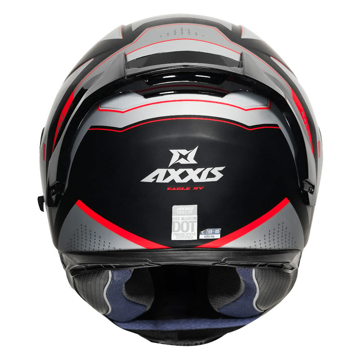 Axxis Eagle Balance helmet matt red back