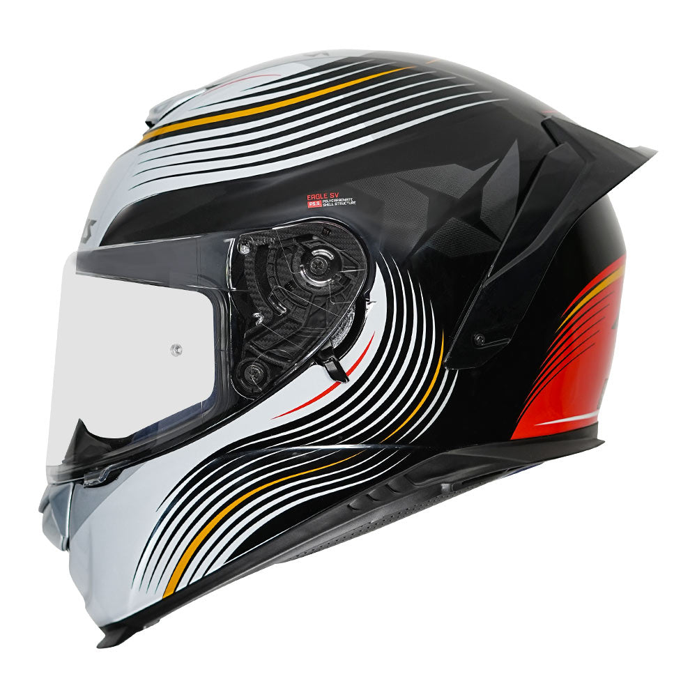 Axxis Eagle SV Lines Helmet red side