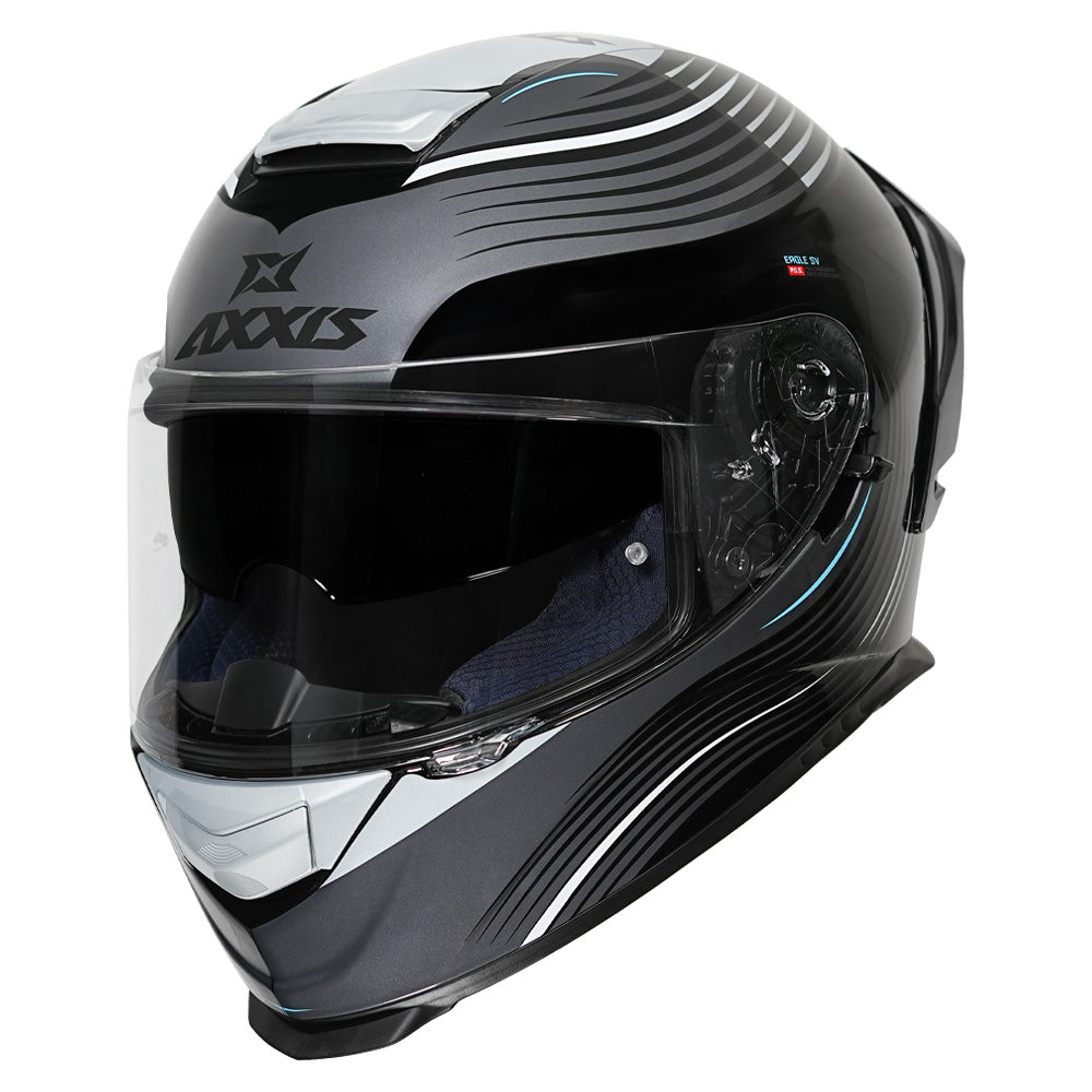 Axxis Eagle SV Lines Helmet blue frontal