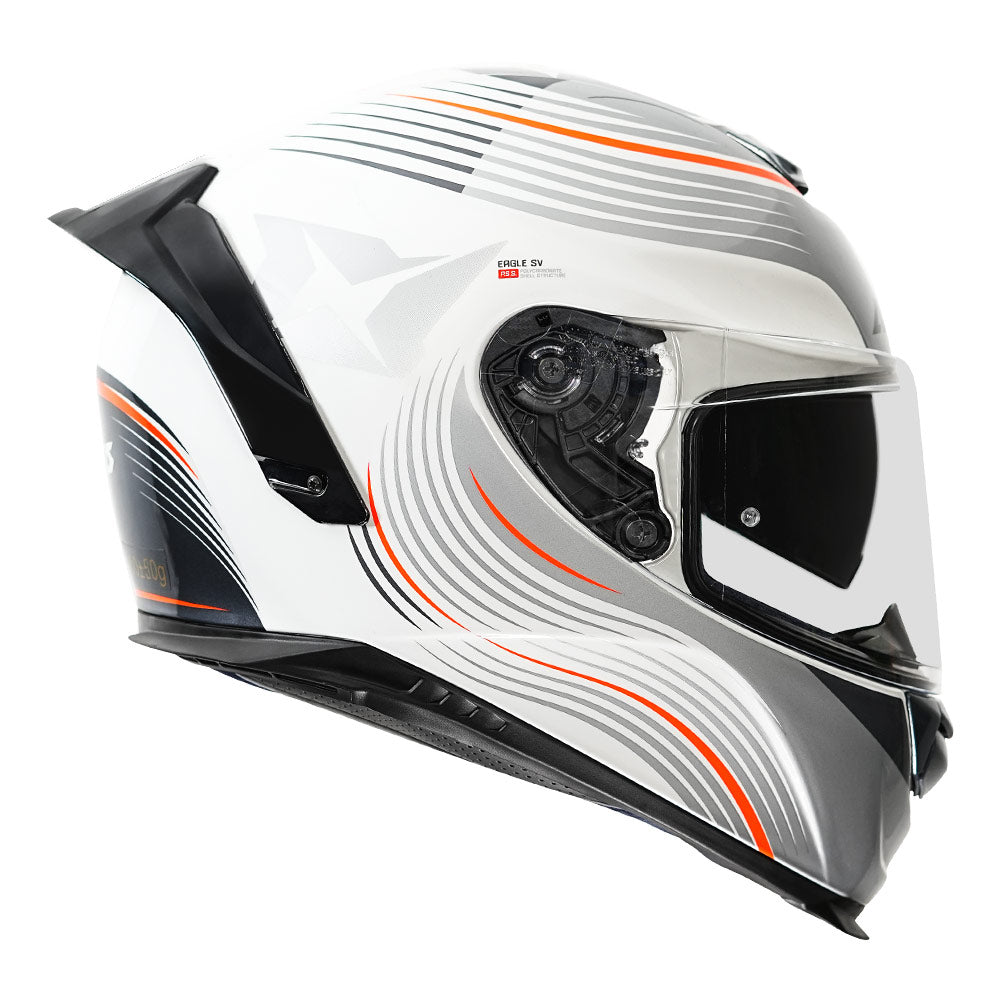 Axxis Eagle SV Lines Helmet orange side
