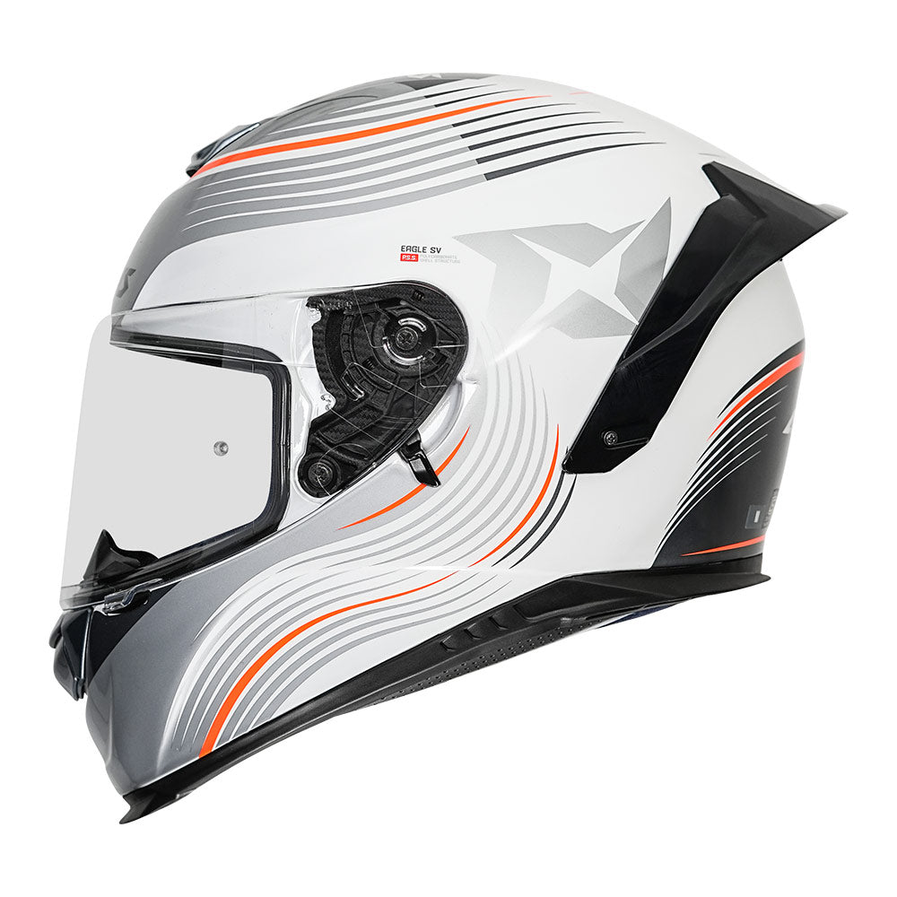 Axxis Eagle SV Lines Helmet orange side