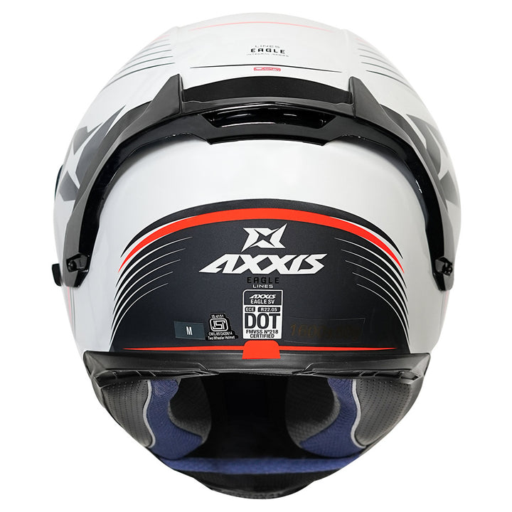Axxis Eagle SV Lines Helmet orange back