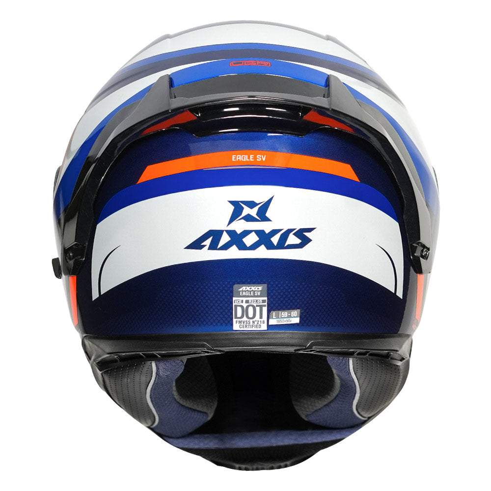 Axxis Eagle Quirly Helmet blue back