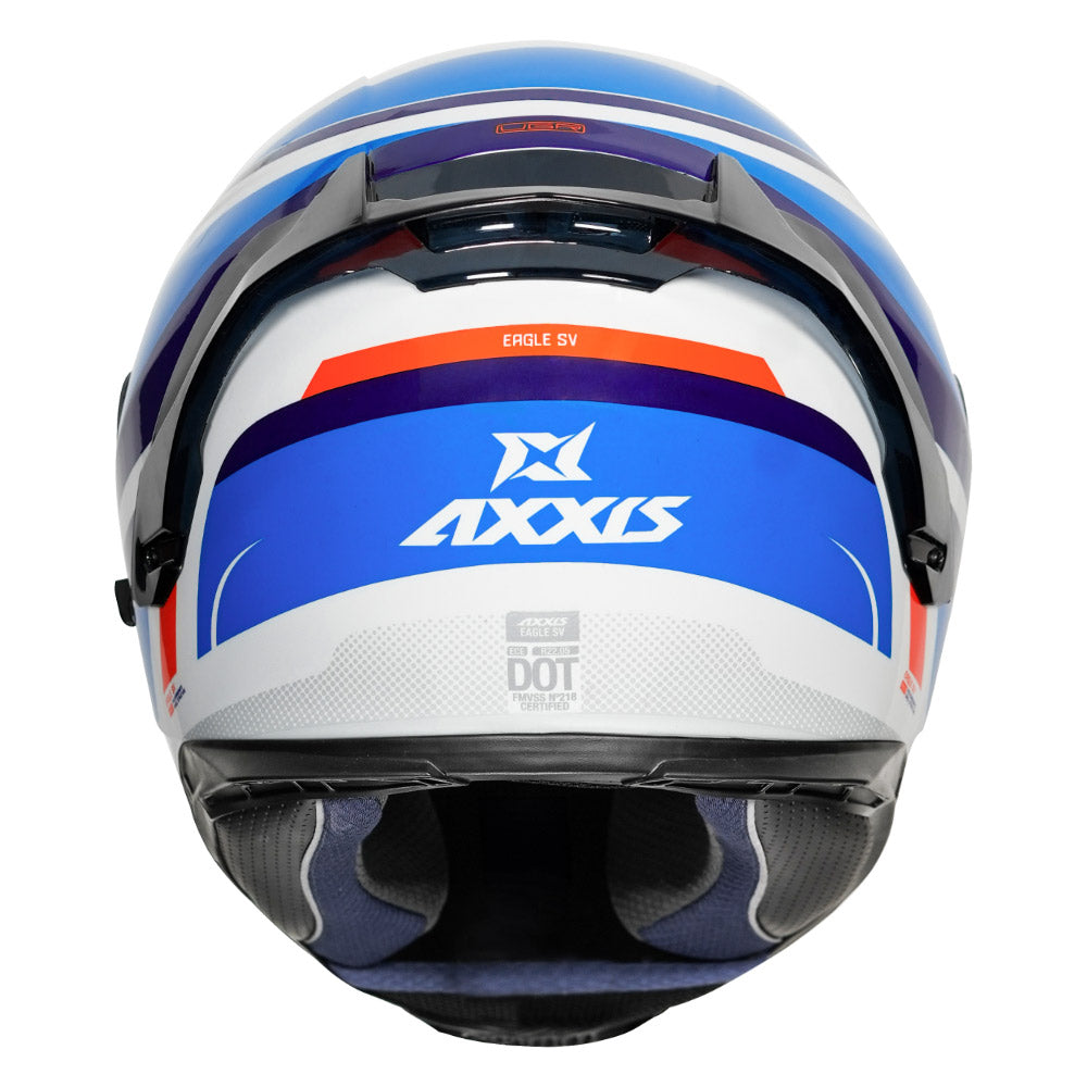 Axxis Eagle Quirly Helmet white back