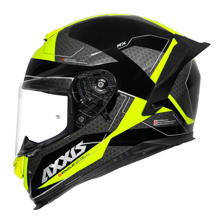 Axxis Eagle SV RX Helmet fluorescent yellow side