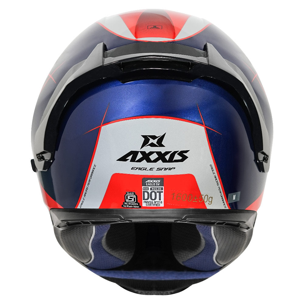 Axxis Eagle SV Snap Helmet red back