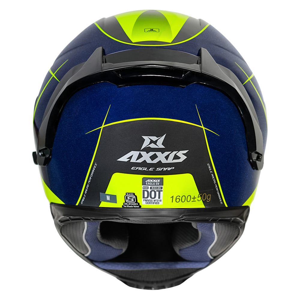 Axxis Eagle SV Snap Helmet fluorescent yellow back