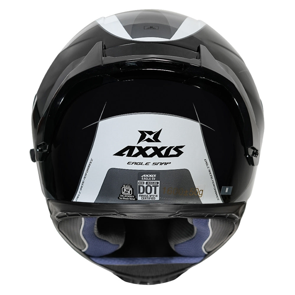 Axxis Eagle SV Snap Helmet grey back