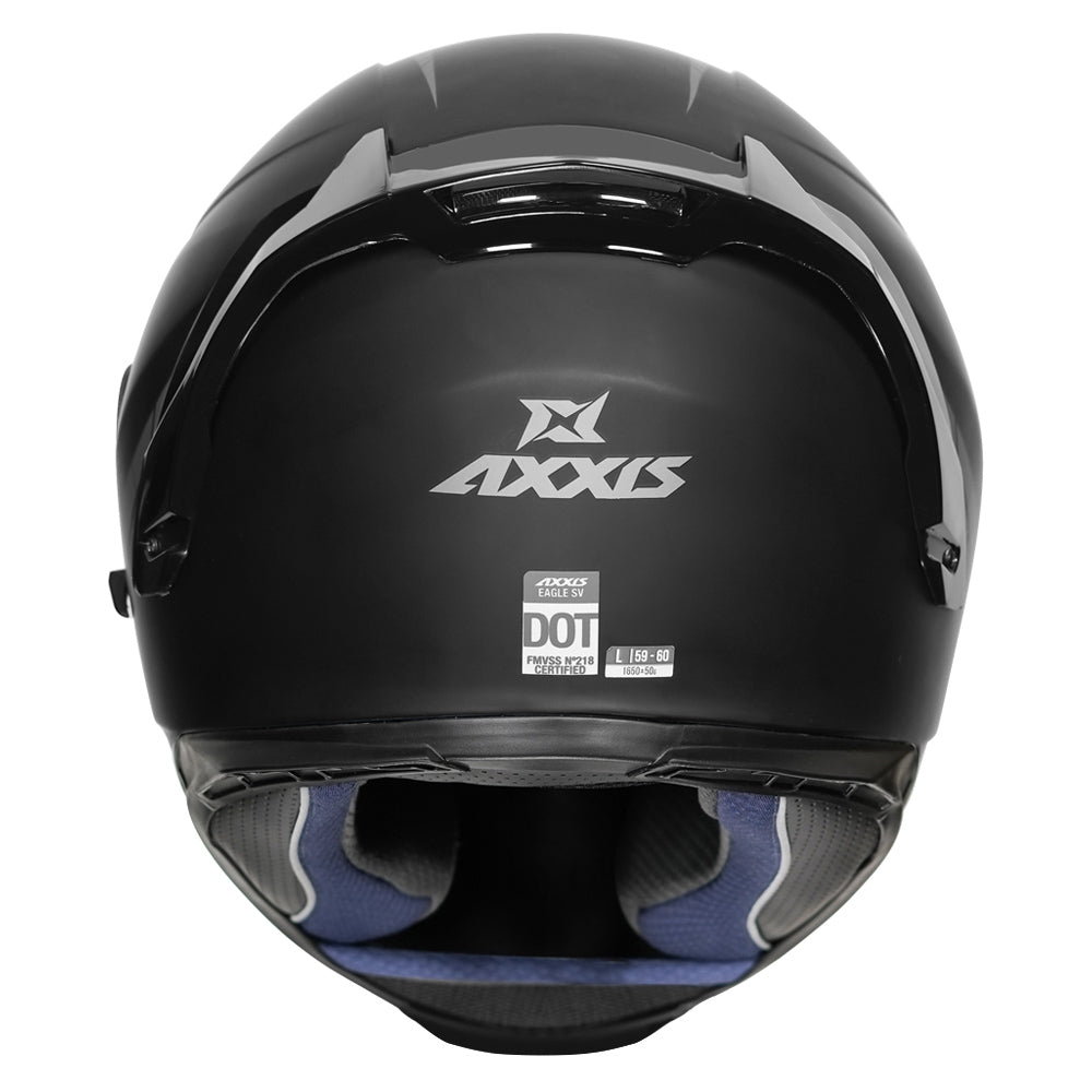 Axxis Eagle Solid Helmet matt black back