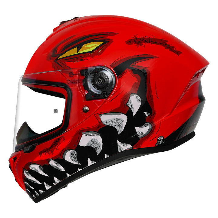 Axxis Draken S Forza Helmet red side
