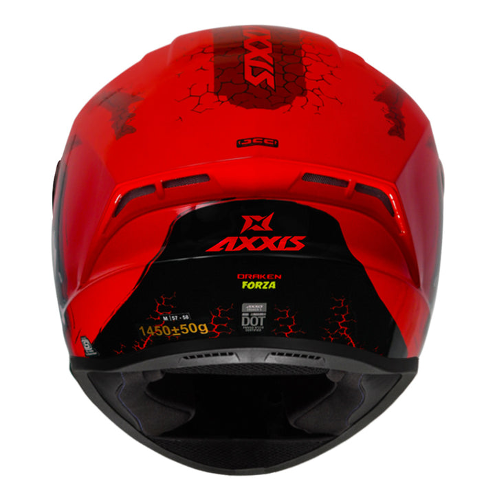 Axxis Draken S Forza Helmet red back