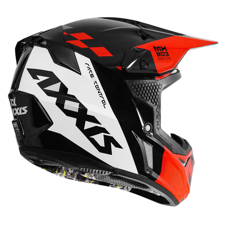 Axxis Wolf Racon Motocross Helmet red back
