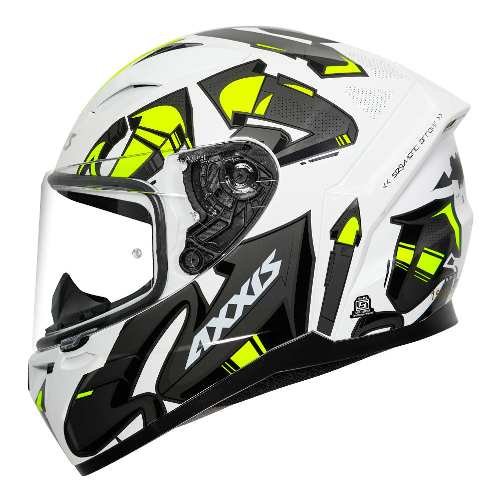 Axxis Segment Arrows Helmet fluorescent yellow side