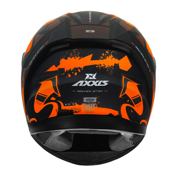 Axxis Segment Arrows Helmet orange back
