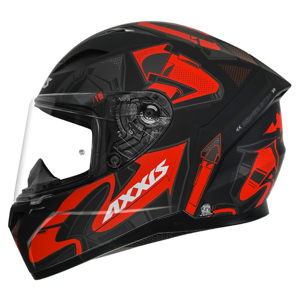 Axxis Segment Arrows Helmet red side