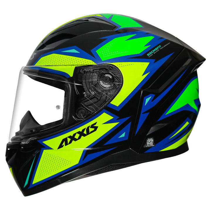Axxis Segment Mad Helmet fluorescent yellow side