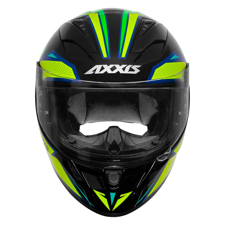 Axxis Segment Mad Helmet fluorescent yellow front