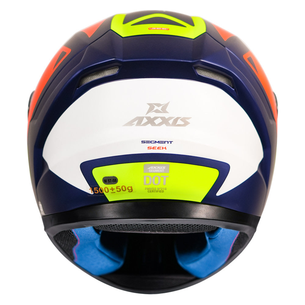 Axxis Segment Seek Helmet fluorescent orange back