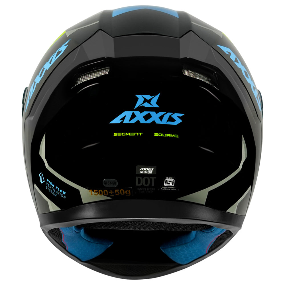 Axxis Segment Squame Helmet blue back