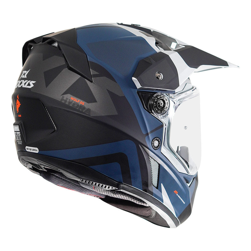 Axxis Wolf DS Hydra Helmet Matt Grey back