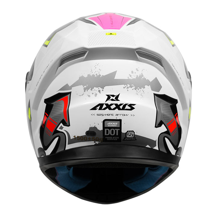 Axxis Segment Arrows Helmet grey back