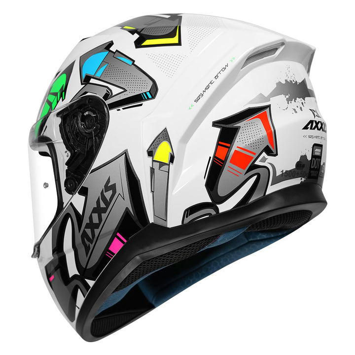 Axxis Segment Arrows Helmet grey back