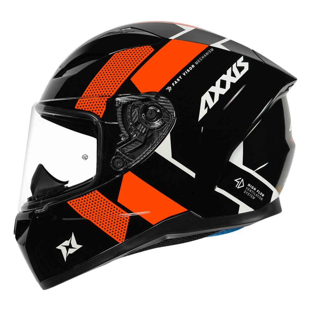 Axxis Segment Squame Helmet orange side