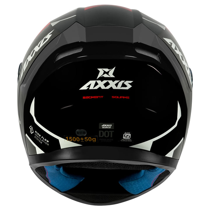 Axxis Segment Squame Helmet red back