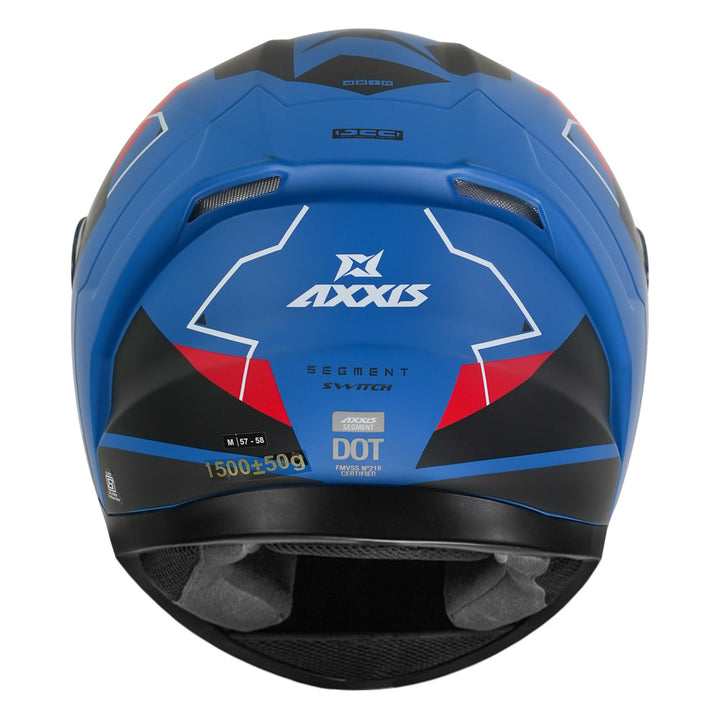 Axxis Segment Switch Helmet matt blue back