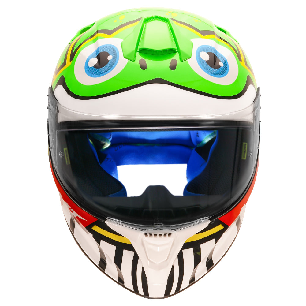 MT Targo Frog Helmet Fluorescent green front