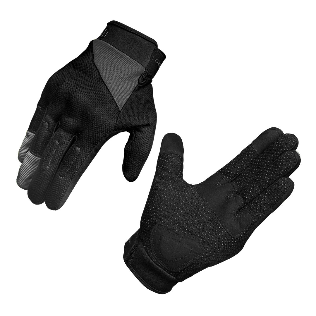 Glovaro G1 Riding Gloves grey front & back