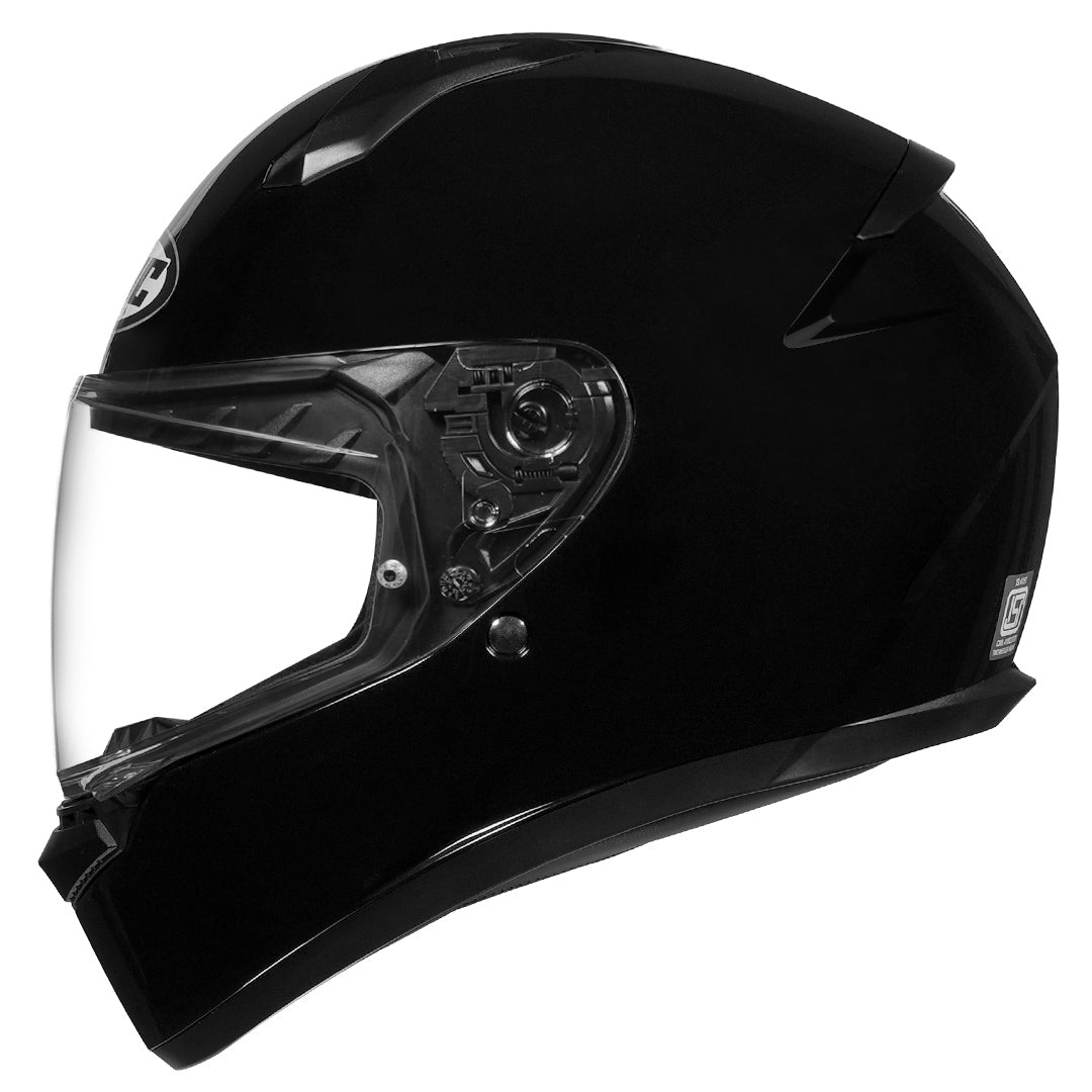 HJC C10 Solid Black Helmet side