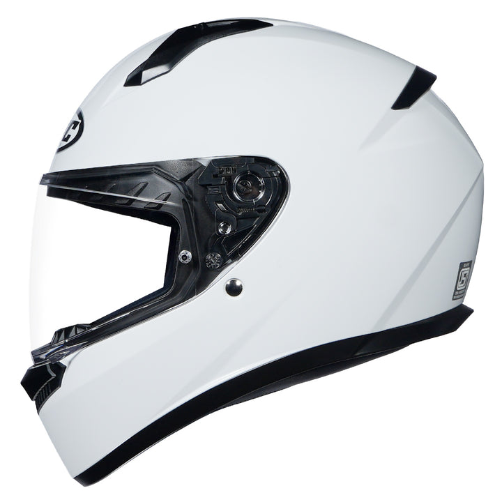 HJC C10 Solid White Helmet side